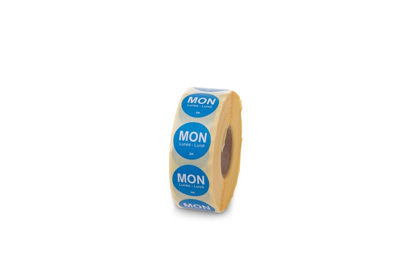 1143921 - Monday- 19mm Circle Label DuraMark - Catering Safe