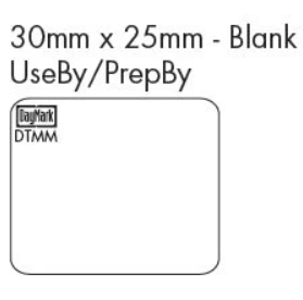 115739 - MoveMark Matt 85 Labels 30mm x 25mm Blank - Catering Safe