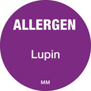 116137 - Daymark 25mm Circle Purple Allergen Lupin Labels