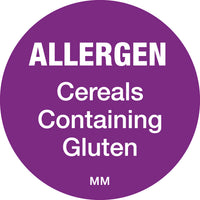 116139 - Daymark 25mm Circle Purple Allergen Cereal Labels - Catering Safe