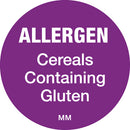 116139 - Daymark 25mm Circle Purple Allergen Cereal Labels