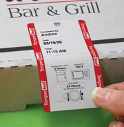118675 - Tamper Evident Tamper Seal Matt85 Labels 56mm x 102mm - Catering Safe