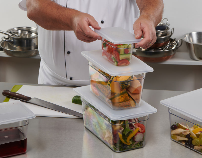 118626 - Flexsil lid  Gastronorm Silicone Clear lid 1/3 Third Pan - Catering Safe