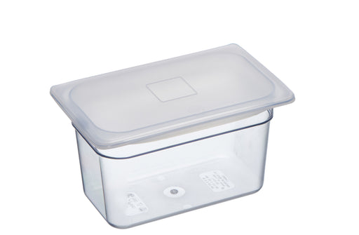 118627 - Flexsil lid  Gastronorm Silicone Clear lid 1/4 Quarter Pan - Catering Safe