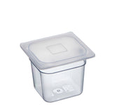 118628 - Flexsil lid  Gastronorm Silicone Clear lid 1/6 Sixth Pan - Catering Safe