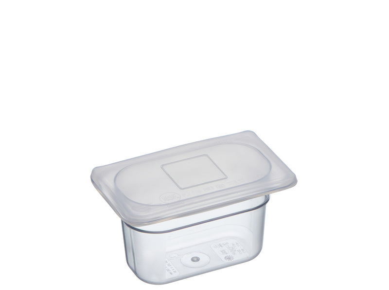 118629 - Flexsil lid  Gastronorm Silicone Clear lid 1/9 Ninth Pan - Catering Safe