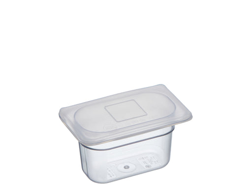 118629 - Flexsil lid  Gastronorm Silicone Clear lid 1/9 Ninth Pan - Catering Safe