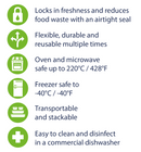 118626 - Flexsil lid  Gastronorm Silicone Clear lid 1/3 Third Pan