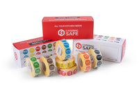 19mm Circle Solid Clearview Dayview Dispenser REFILL (All 7 days 1000 labels per roll). - Catering Safe